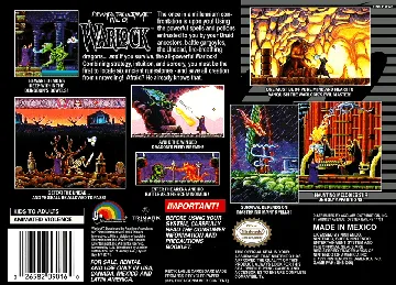 Warlock (USA) (Beta 1) box cover back